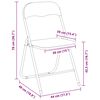 vidaXL Sammenklappelig stol 2 pcs Sort 48 x 44 x 78 cm Fl&oslash;jl