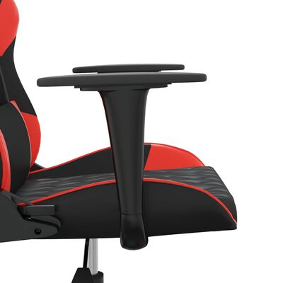 vidaXL gamingstol m. massagefunktion kunstlæder sort og rød