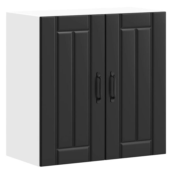 vidaXL køkkenvægskab Lucca sort konstrueret træ