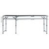 vidaXL foldbart campingbord 180 x 60 cm aluminium grå