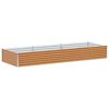 vidaXL H&oslash;jbed Lys Brun 290 x 100 x 36 cm Galvaniseret st&aring;l