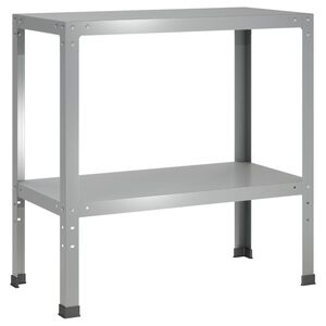 vidaXL Plantebord 100 x 40 x 80 cm Galvaniseret st&aring;l S&oslash;lv