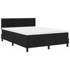 vidaXL Box spring seng med LED-lysstrimler Sort 140 x 200 cm Stof