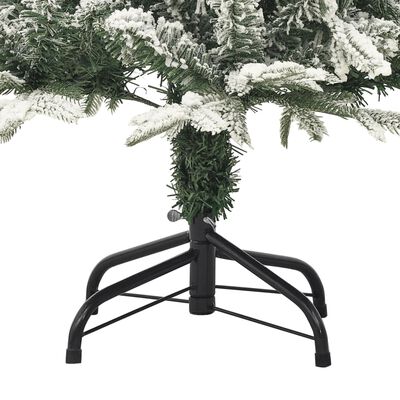 vidaXL kunstigt juletræ med puddersne 120 cm PVC og PE grøn