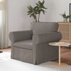 vidaXL Sofa Gr&aring;brun 215 x 82 x 80 cm Stof