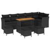 vidaXL Havesofa S&aelig;t 10 stk. Sort polyrattan