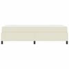 vidaXL Sengestel med madras Creme 80 x 200 cm Stof