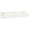 vidaXL væghylder 2 stk. 50x12x9 cm massivt fyrretræ hvid