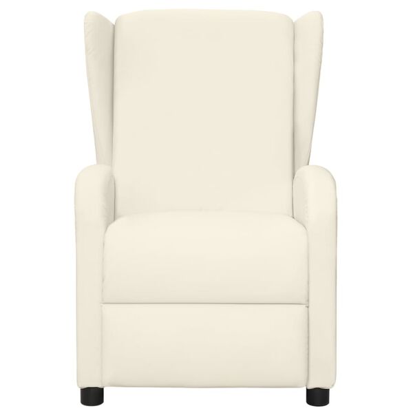 vidaXL eldrevet massagestol kunstlæder cremefarvet