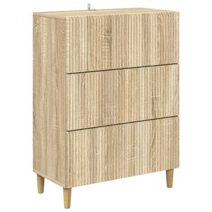 vidaXL Skuffeskab 66 x 34,5 x 90 cm Konstrueret tr&aelig; Sonoma-eg