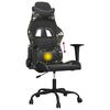 vidaXL gamingstol m. massagefunktion kunstl&aelig;der sort og camouflage