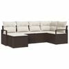 vidaXL Sofa S&aelig;t 6 stk. Brun polyrattan