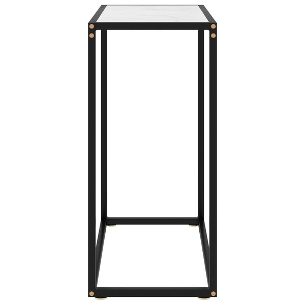 vidaXL konsolbord 60x35x75 cm hærdet glas hvid