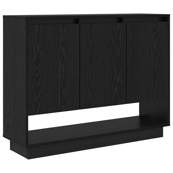 vidaXL Sideboard Sort eg 97 x 29 x 75 cm Konstrueret træ