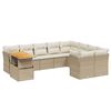 vidaXL sofas&aelig;t til haven 10 dele med hynder polyrattan beige