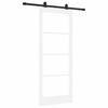 vidaXL Skyded&oslash;r ORKDAL Hvid 83 x 202 cm Massivt fyrretr&aelig; og glas