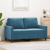 vidaXL 2-personers sofa 120 cm fl&oslash;jl bl&aring;