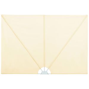 vidaXL sammenklappelig sidemarkise til terrasse cremefarvet 240 x 160 cm