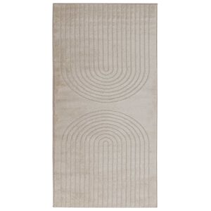 vidaXL Omr&aring;det&aelig;pper Rektangul&aelig;r HUARTE Beige 150 x 80 cm Polyester