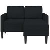vidaXL 2-personers sofa med chaiselong L-formet 125 cm stof sort