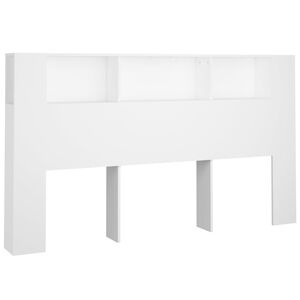 vidaXL sengegavl med opbevaring 180x18,5x104,5 cm hvid