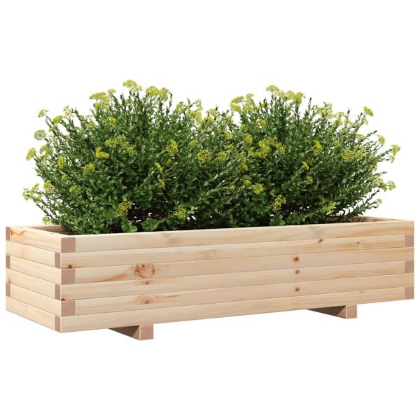 vidaXL plantekasse 110x40x26,5 cm massivt fyrretr&aelig;