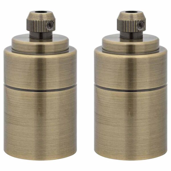 vidaXL lampeholdere 2 stk bronze E27