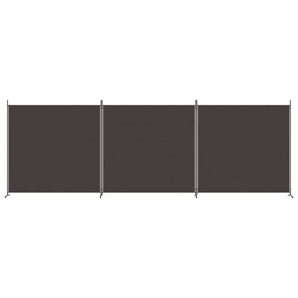 vidaXL 3-panels rumdeler 525x180 cm stof brun