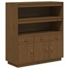 vidaXL h&oslash;jskab 100x40x108,5 cm massivt fyrretr&aelig; gyldenbrun