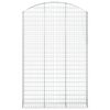vidaXL buet gabionkurv 150x30x220/240 cm galvaniseret jern