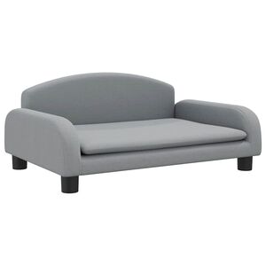 vidaXL sofa til b&oslash;rn 70x45x30 cm stof lysegr&aring;