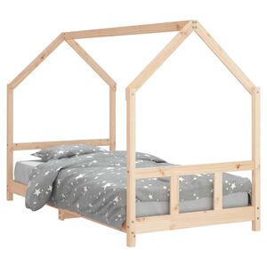 vidaXL sengeramme til juniorseng 90x200 cm massivt fyrretr&aelig;