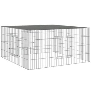 vidaXL kaninbur 110x110x55 cm galvaniseret jern