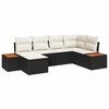 vidaXL Havesofa S&aelig;t 6 stk. Sort polyrattan
