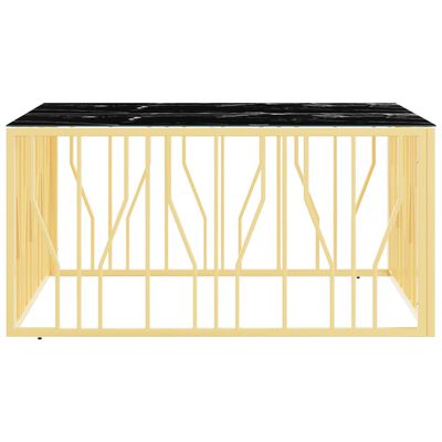 vidaXL sofabord 100x100x50 cm rustfrit stål og glas guldfarvet