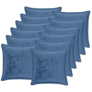 vidaXL Kastpude 12 stk. HOUTEN Lysebl&aring; 40 x 40 cm Flannel