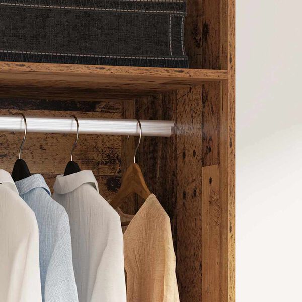 vidaXL Garderobeskab Gammelt tr&aelig; 50 x 50 x 200 cm Konstrueret tr&aelig;