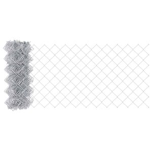 vidaXL Maschendrahtzaun 10 x 0,8 m Galvaniseret st&aring;l S&oslash;lv