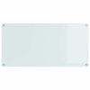 vidaXL Køkken bagvæg Hvid 120 x 60 x 0.6 cm hærdet glas