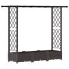 vidaXL H&aelig;vet Bed med Trellis og Tag Brun 164 x 40 x 121 cm PP