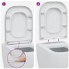vidaXL Toilet s&aelig;de Hvid 47,5 x 35 x 3,6 cm Duroplast