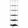 vidaXL reol 6 hylder 40x40x160 h&aelig;rdet glas sort