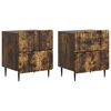 vidaXL Natskab 2 stk. R&oslash;get eg 43 x 34,5 x 49,5 cm Konstrueret tr&aelig;