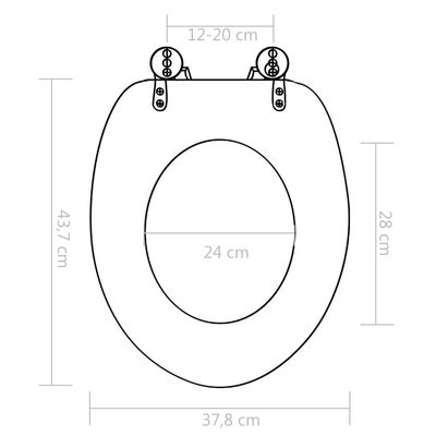 vidaXL toiletsæder 2 stk. med soft close-låg MDF muslingeskalsdesign