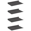 vidaXL Sv&aelig;vende hylde V&aelig;gmonteret 4 pcs Sort 30 x 18 x 2,5 cm St&aring;l