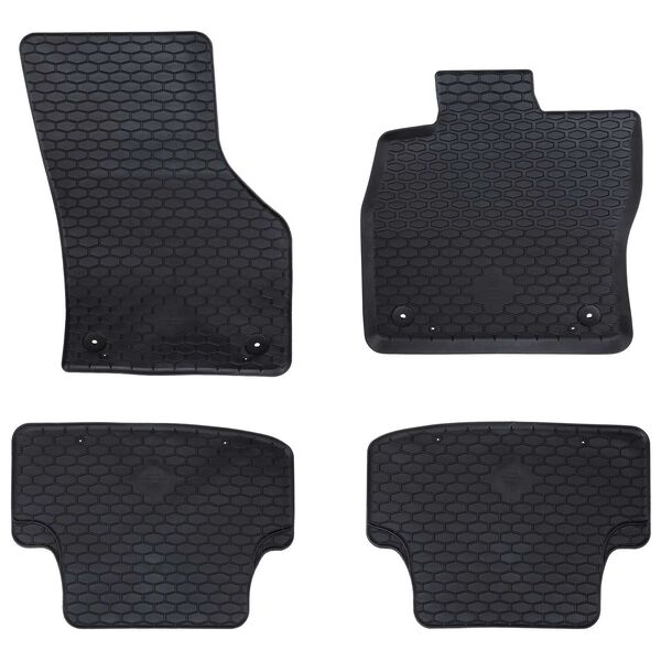 vidaXL Bilm&aring;tte 4 pcs Sort passer til Audi A3 2012-2020 Gummi