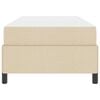 vidaXL Box spring seng Creme 90 x 190 cm Stof