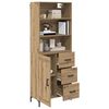 vidaXL Highboard Artisan Egetr&aelig; 69,5 x 34 x 180 cm Konstrueret tr&aelig;