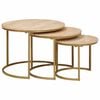 vidaXL Nesting Kaffeborde 3 stk. Brun 54 x 54 x 40 cm
