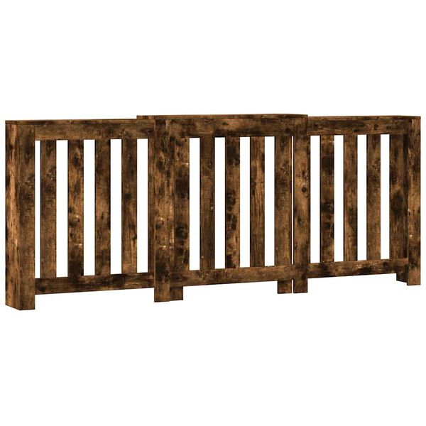 vidaXL radiatorskjuler 205x21,5x83,5 cm konstrueret tr&aelig; r&oslash;get egetr&aelig;